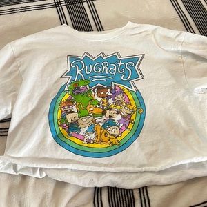 Rugrats white crop top size: small